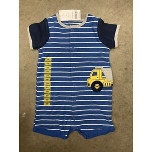 Carter's Baby Boy's Dump Truck Blue One Piece 6M